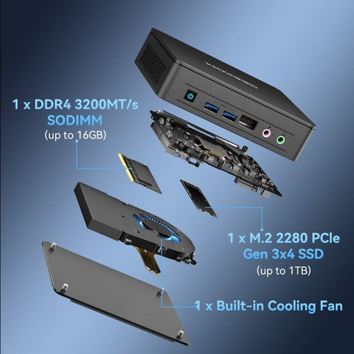 GEEKOM Air12 Lite Mini PC, Intel N100 4 Cores Max 3.4GHz, 8GB RAM 256GB SSD GEEKOM Air12 Lite Mini PC, Intel N100 4 Cores Max 3.4GHz, 8GB RAM 256GB SSD